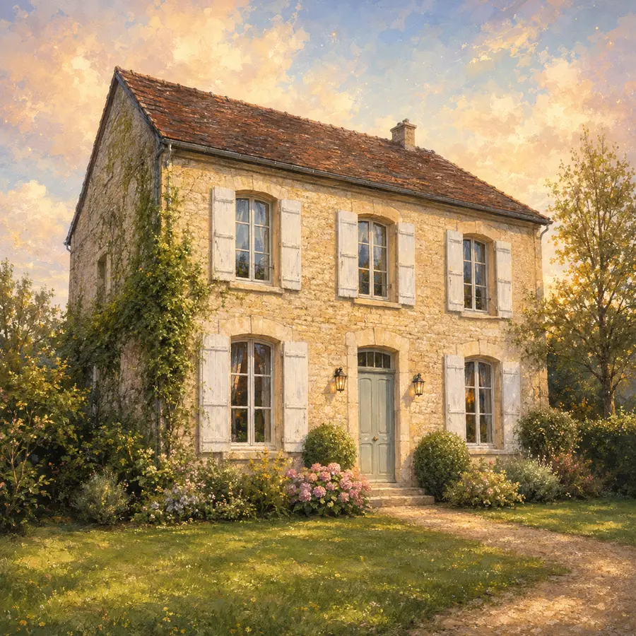 Aperçu du style Maison de conte appliqué à une maison
